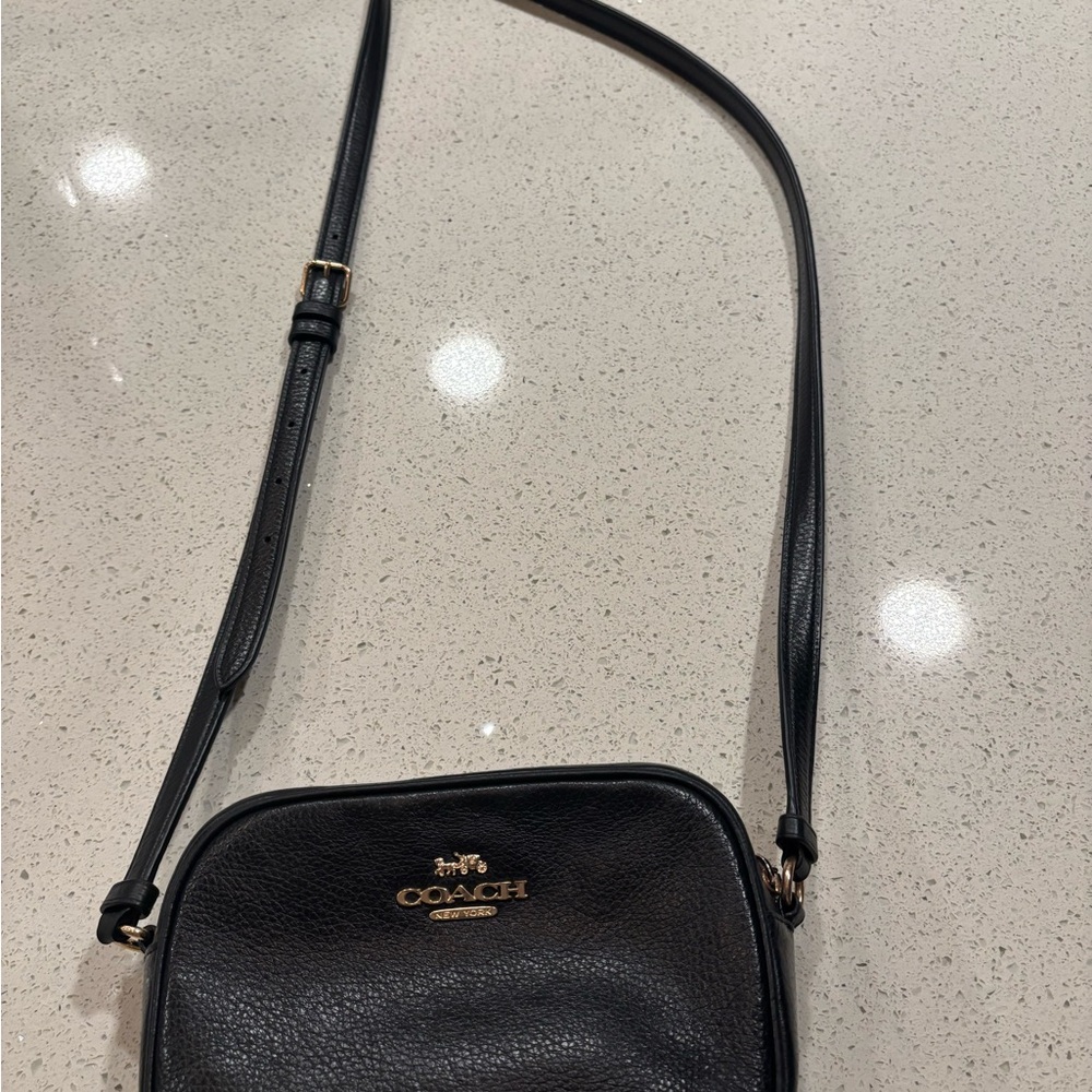 Coach Black Pebbled Leather Crossbody Bag